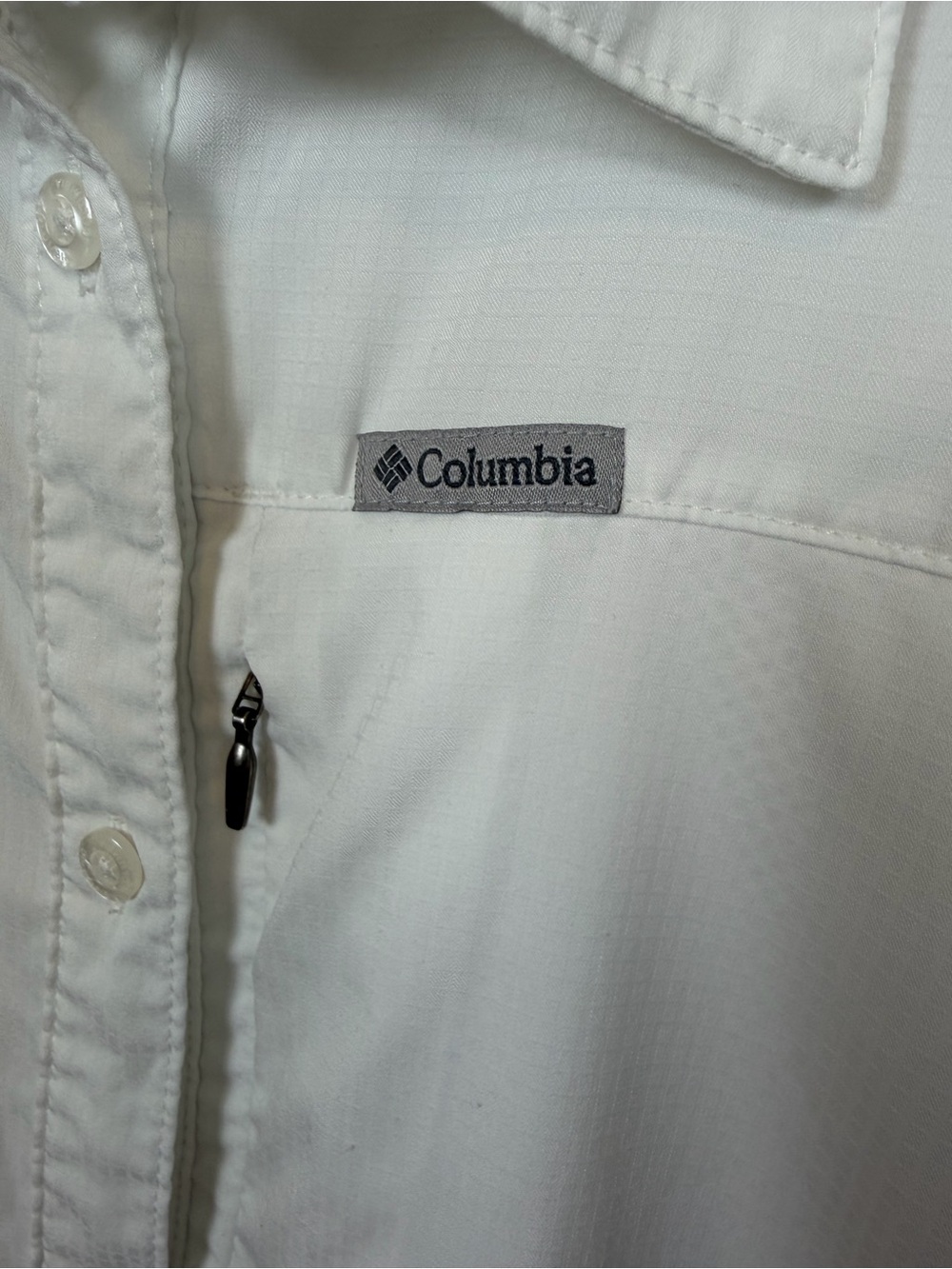 Columbia Silver Ridge Short Sleeve Fishing Hiking Shirt XL White Omni Wicl - Picture 8 of 11